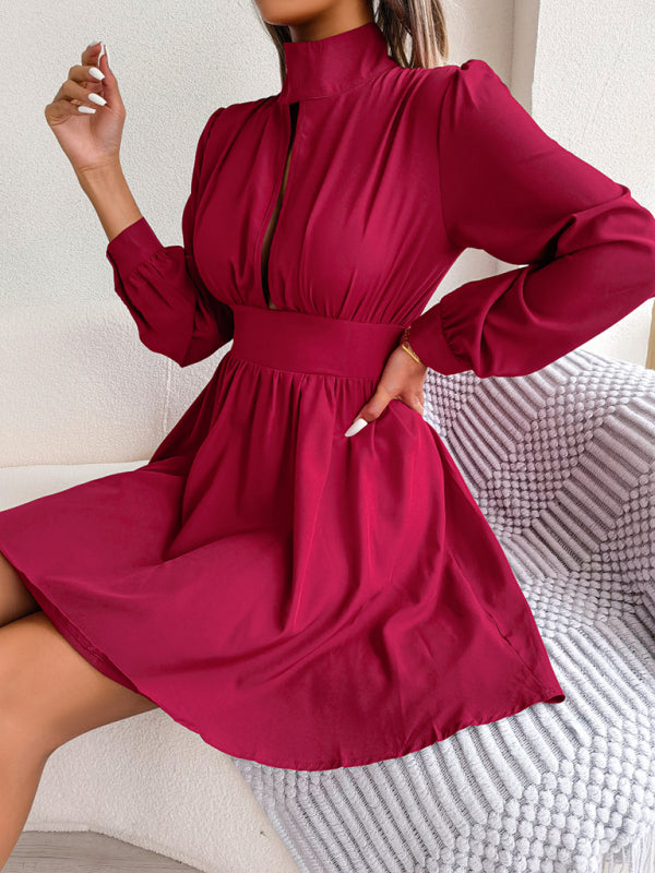 Sexy Damenkleid mit ausgeschnittener Taille und weitem Schwung 