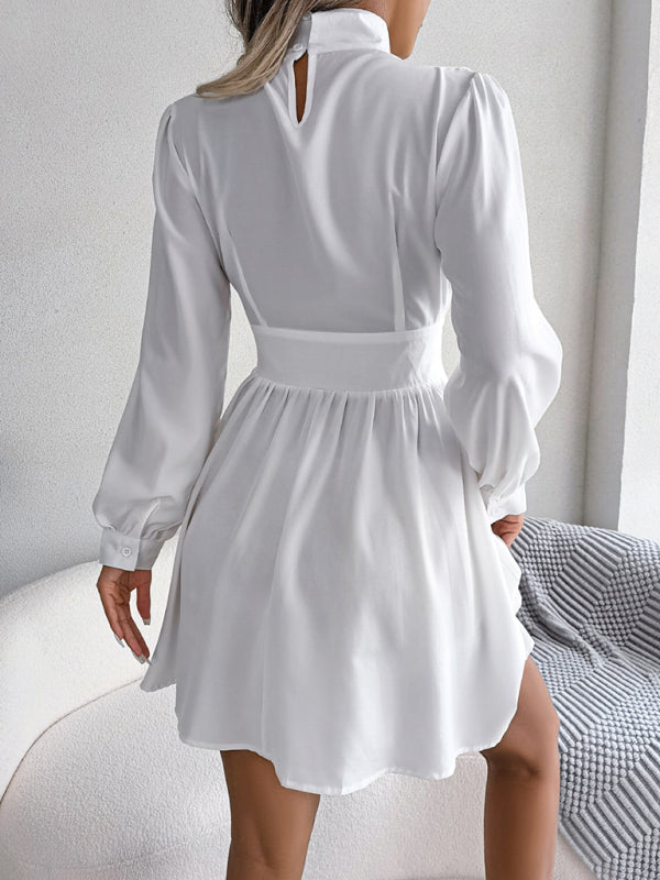 Women's sexy hollowed out waist and large swing dress – lifestyle view