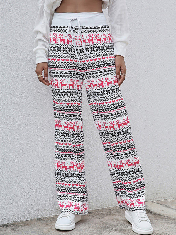 Damen-Festival-Muster Strickhose aus Polyester 