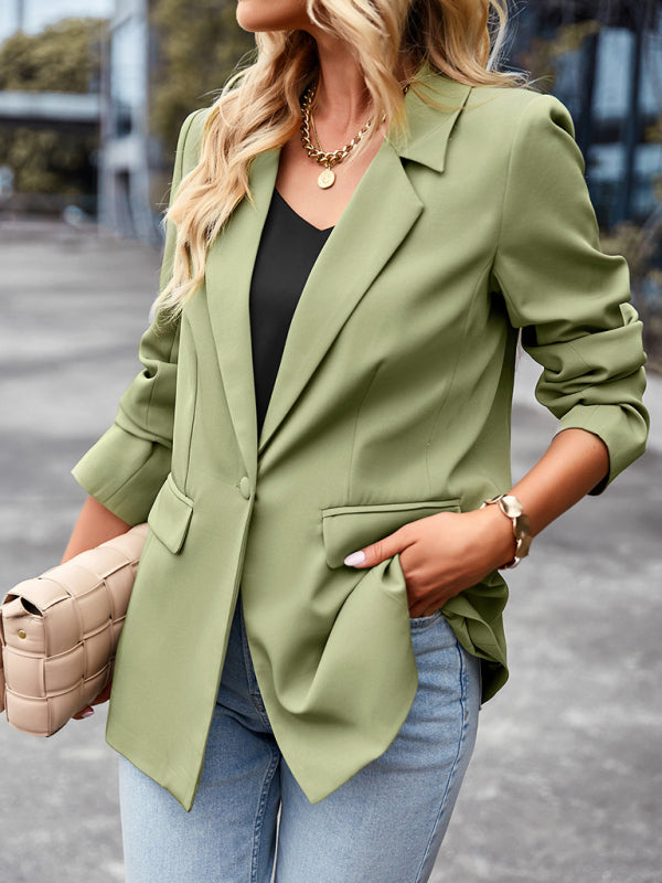 Women's casual long-sleeved small suit jacket - Closther