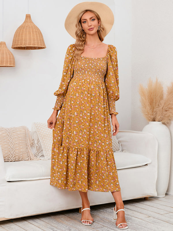 Chiffonkleid für Damen, kleines Blumenkleid 