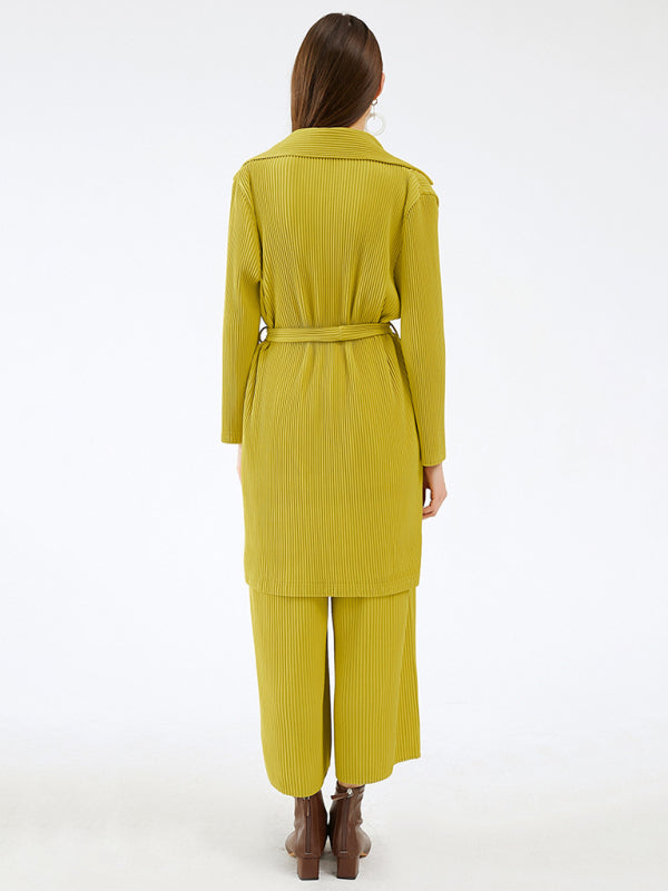 Tailleur deux pièces pour femme, haut à revers simple boutonnage 