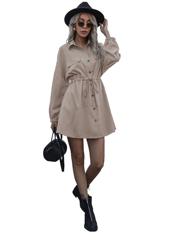 Fashion women's long -sleeved bottoming wild dress - Closther