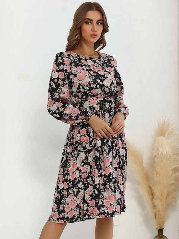 New product long -sleeved long -sleeved base fashion dress - Closther