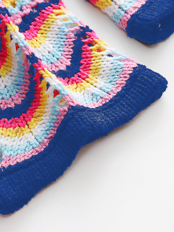 Strickpullover mit Streifenmuster, locker geschnitten, mit Intercolor-Effekt, Rundhalsausschnitt, Damen-Design, Außenhandels-Stil 
