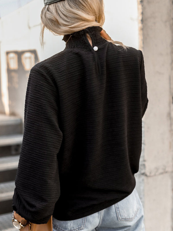 Neues, vielseitig kombinierbares, lockeres Damen-Top in Unifarbe 