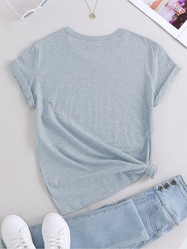 Damen-T-Shirt mit Grafik-Kaffee-Print 