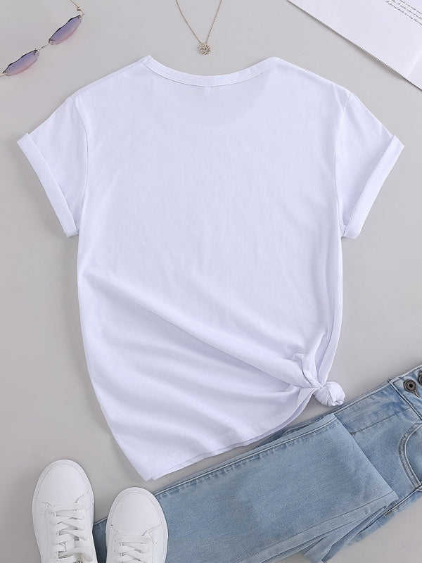 Damen-T-Shirt mit Grafik-Kaffee-Print 