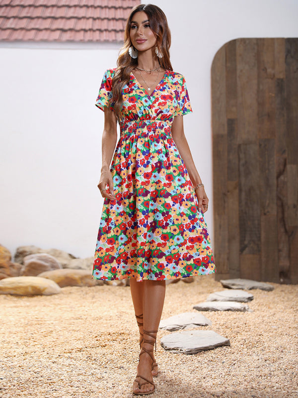 Elegantes, anmutiges Frühlings-/Sommerkleid aus Polyestergewebe 