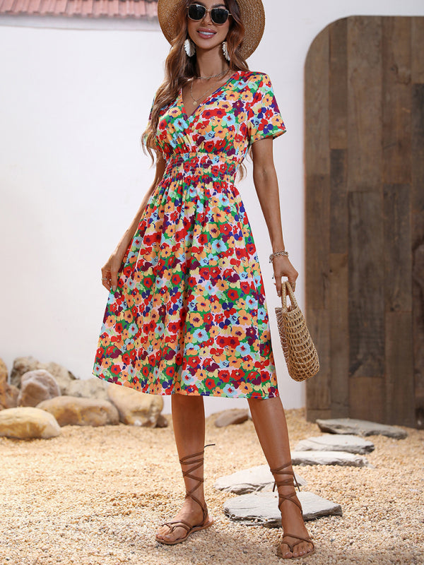Elegantes, anmutiges Frühlings-/Sommerkleid aus Polyestergewebe 