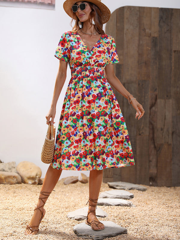 Elegantes, anmutiges Frühlings-/Sommerkleid aus Polyestergewebe 