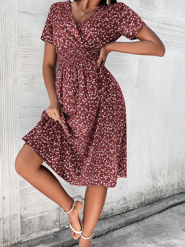 Elegantes, anmutiges Frühlings-/Sommerkleid aus Polyestergewebe 