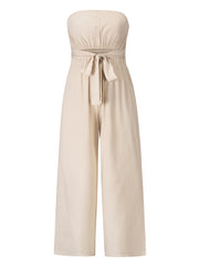 Sexy rückenfreier, schmal geschnittener Jumpsuit, europäischer und amerikanischer gerader Hosenanzug 