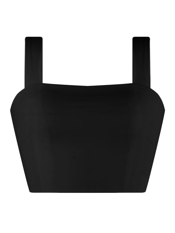 Gilet en maille slim décontracté pour femme, nombril ouvert, col carré, style polyvalent 