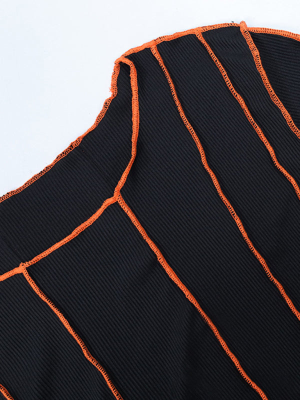 Robe midi moulante chic à manches longues 