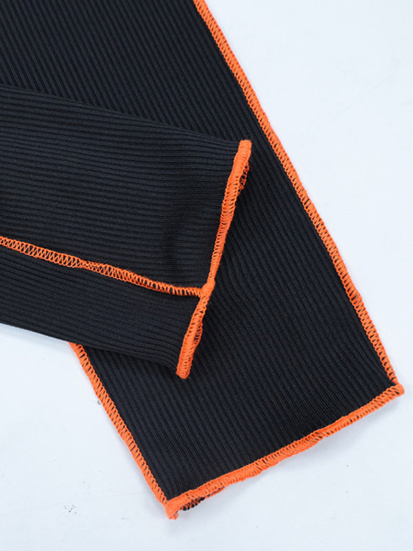 Robe midi moulante chic à manches longues 