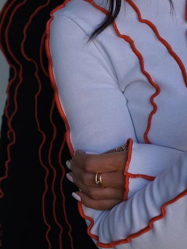 Robe midi moulante chic à manches longues 