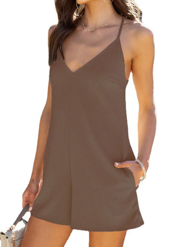 New style suspenders with adjustable pockets casual loose jumpsuit