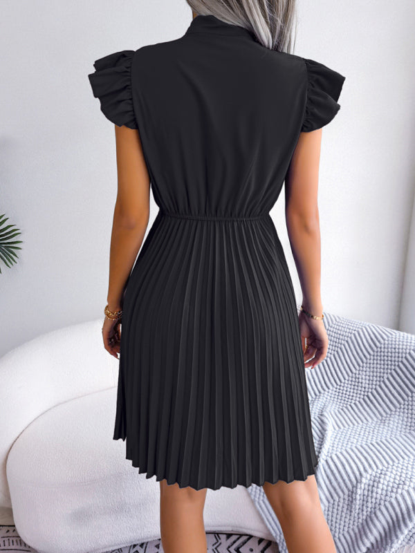 Women's Temperament Lace-up Waist Pleated Skirt