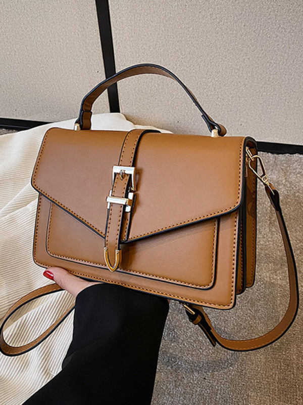 Retro-Schultertasche, vielseitig kombinierbar, kleine quadratische Umhängetasche 
