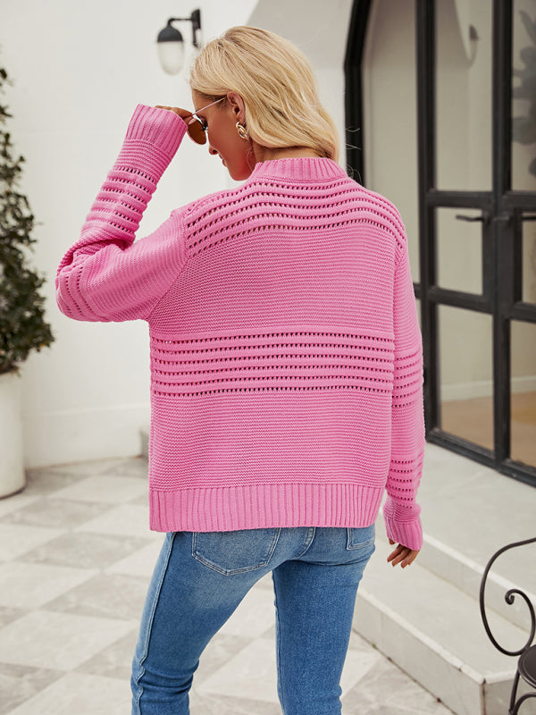 Pullover Sweater Striped Women's Knitwear Fashion Sweater - Closther