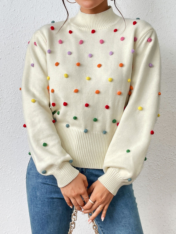 Women's Color Beaded Women's Knitwear Women's Fashion Sweater - Closther