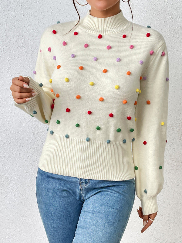 Women's Color Beaded Women's Knitwear Women's Fashion Sweater - Closther