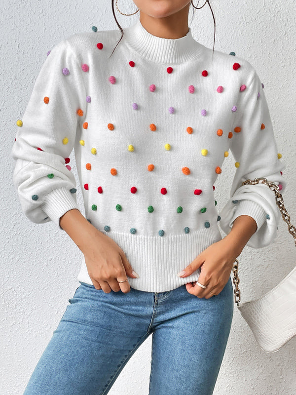 Women's Color Beaded Women's Knitwear Women's Fashion Sweater - Closther