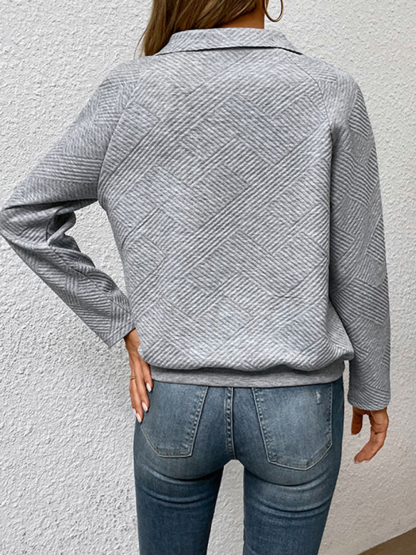 Sweat à capuche quatre saisons en maille unie 