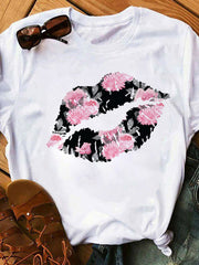 T-shirt à imprimé léopard pour femme 