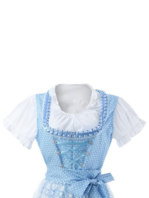 Robe à manches courtes imprimée bière Oktoberfest allemande 