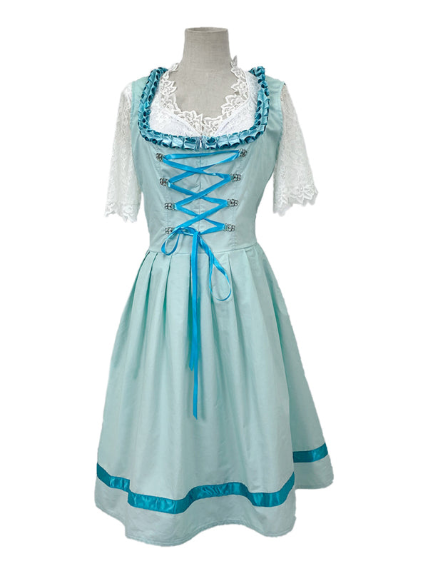 Robe à manches courtes imprimée bière Oktoberfest allemande 