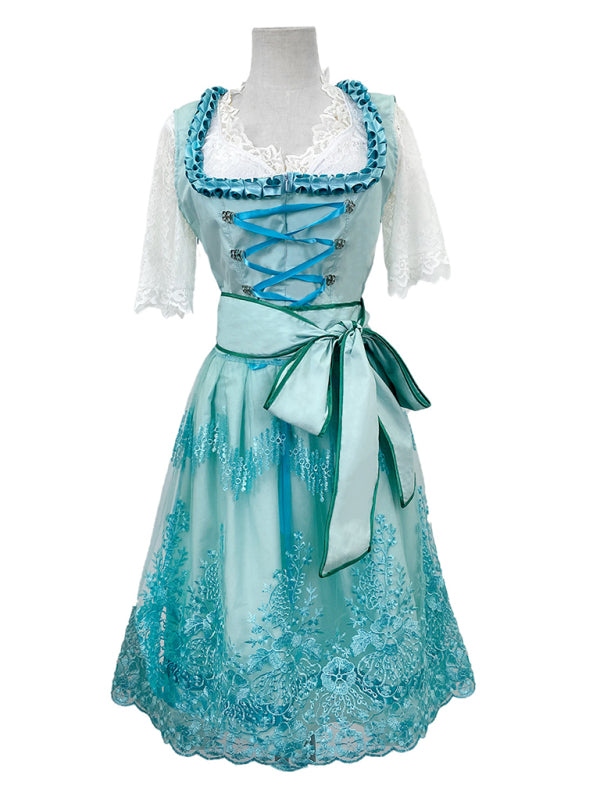 Robe à manches courtes imprimée bière Oktoberfest allemande 