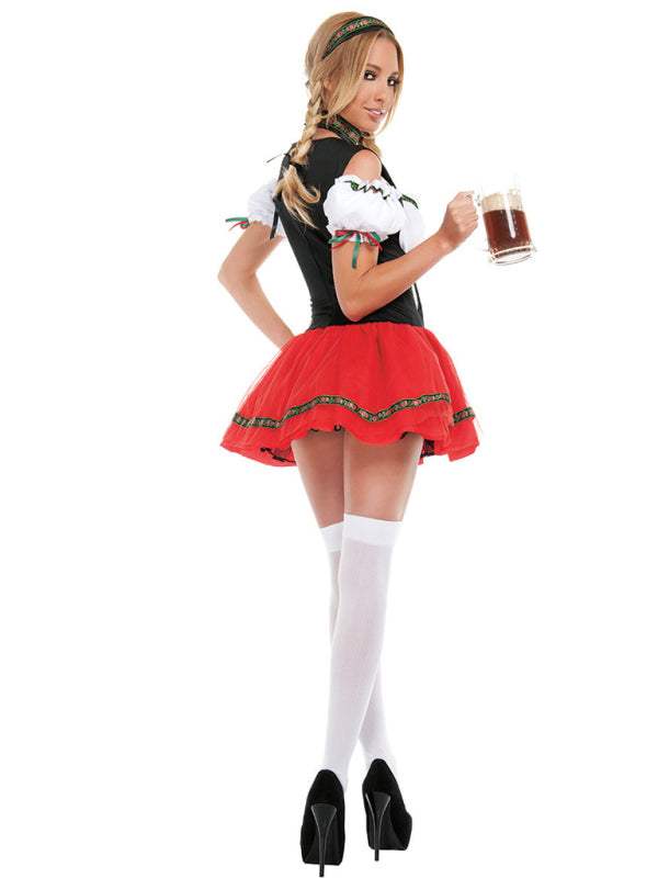 Oktoberfest-Kostüm, Kellnerinnenuniform, Halloween-Kostüm 