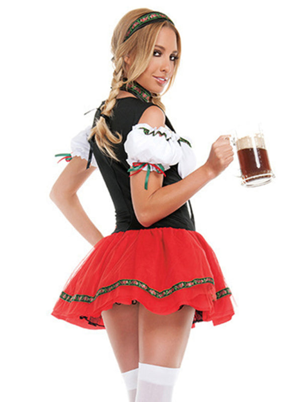 Oktoberfest-Kostüm, Kellnerinnenuniform, Halloween-Kostüm 