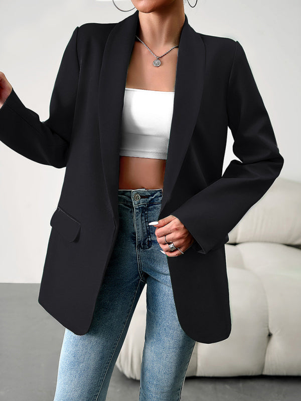 Temperament commuter lapel ladies blazer suit - Closther