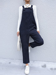 Women's Self Design Woven Jumpsuit Overalls – front view