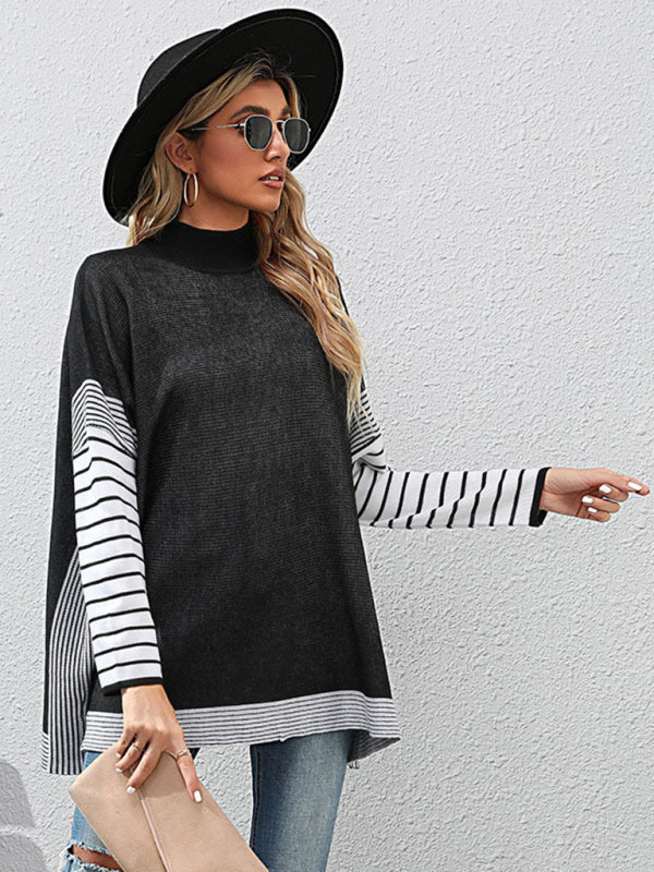 New women's long sleeve striped sweater - Closther