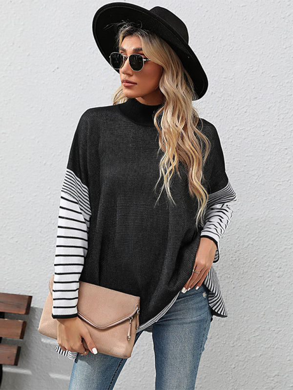 New women's long sleeve striped sweater - Closther