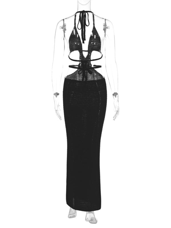 Neues, sexy Streetstyle-Kleid „Pure Desire“ mit Neckholder, gewickeltem Dekolleté und Schnürung 