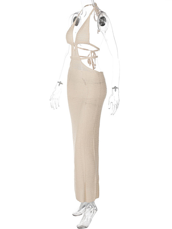 Neues, sexy Streetstyle-Kleid „Pure Desire“ mit Neckholder, gewickeltem Dekolleté und Schnürung 