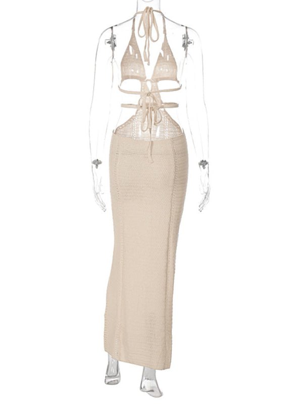 Neues, sexy Streetstyle-Kleid „Pure Desire“ mit Neckholder, gewickeltem Dekolleté und Schnürung 