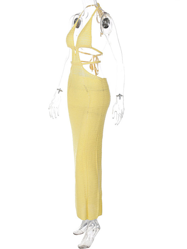 Neues, sexy Streetstyle-Kleid „Pure Desire“ mit Neckholder, gewickeltem Dekolleté und Schnürung 