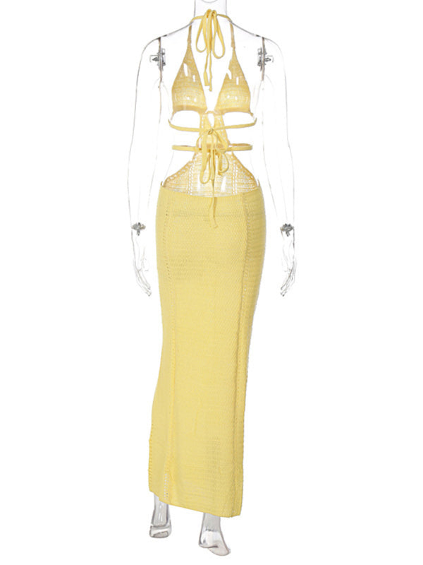 Neues, sexy Streetstyle-Kleid „Pure Desire“ mit Neckholder, gewickeltem Dekolleté und Schnürung 