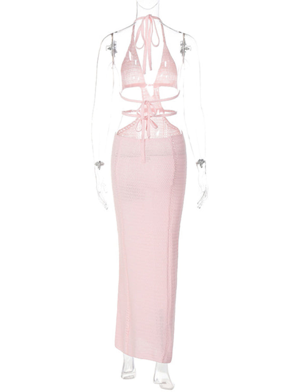 Neues, sexy Streetstyle-Kleid „Pure Desire“ mit Neckholder, gewickeltem Dekolleté und Schnürung 