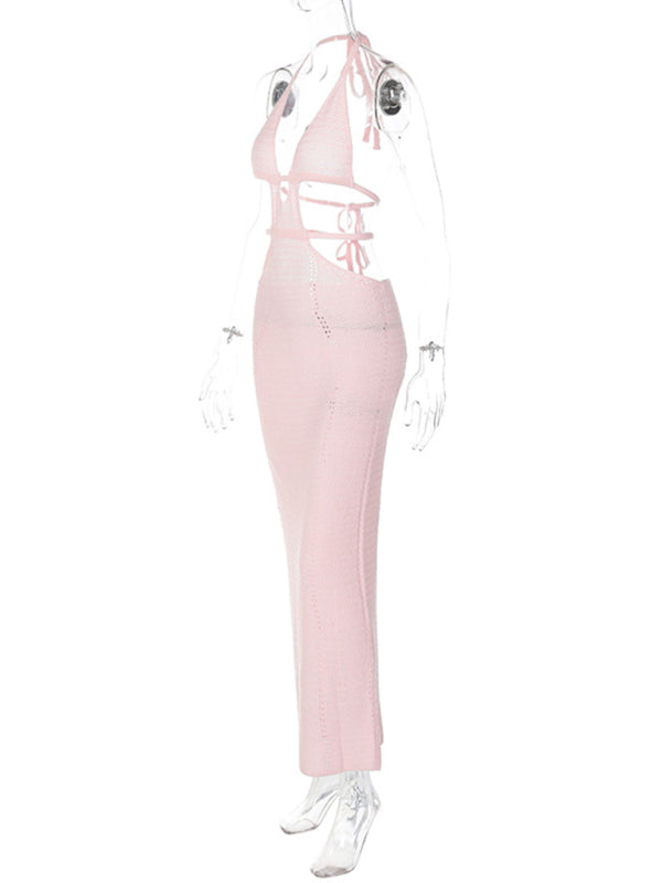 Neues, sexy Streetstyle-Kleid „Pure Desire“ mit Neckholder, gewickeltem Dekolleté und Schnürung 