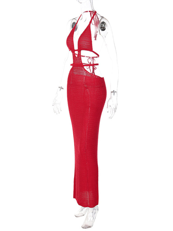 Neues, sexy Streetstyle-Kleid „Pure Desire“ mit Neckholder, gewickeltem Dekolleté und Schnürung 