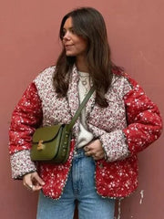 Floral Pattern Quilted Spring-Summer Jacket