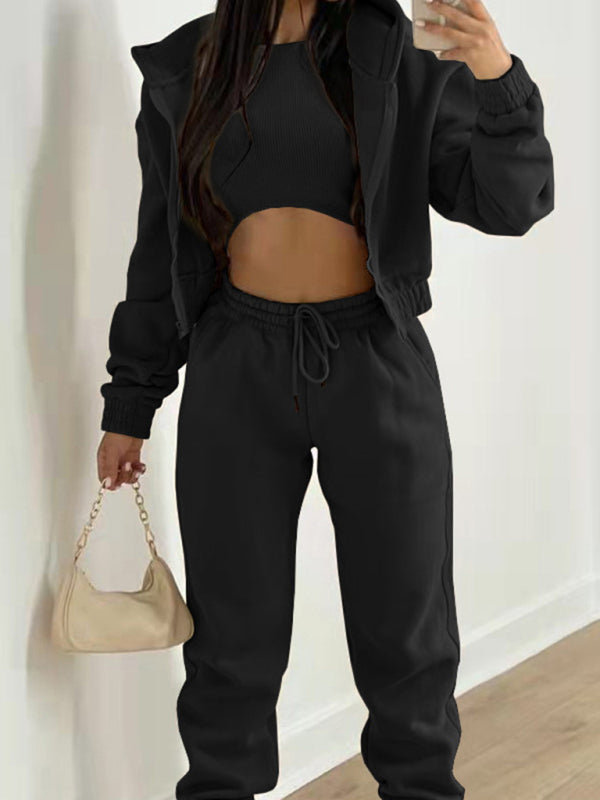 Sweat-shirt à capuche en velours pour femme, style sport et décontracté. 