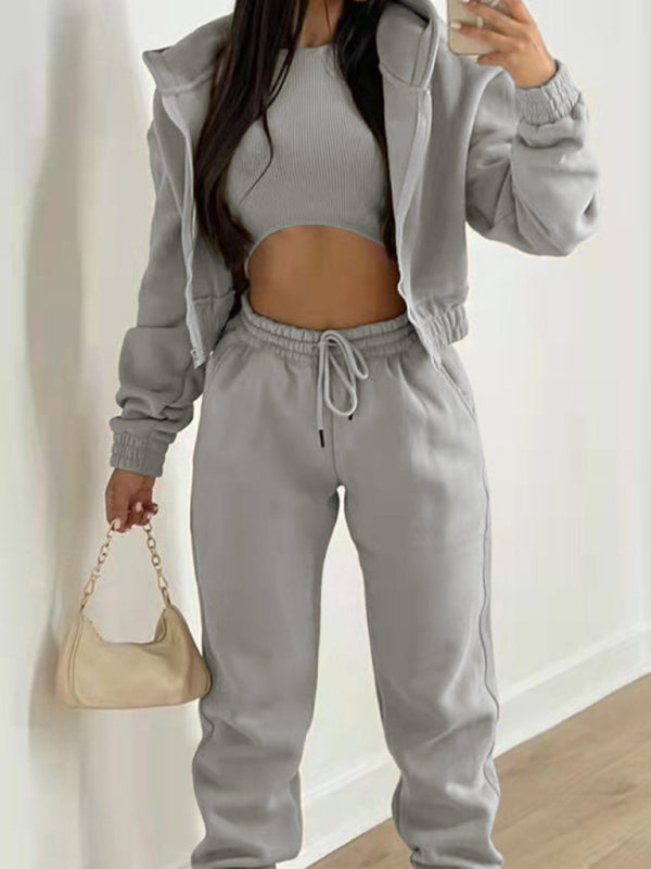 Sweat-shirt à capuche en velours pour femme, style sport et décontracté. 